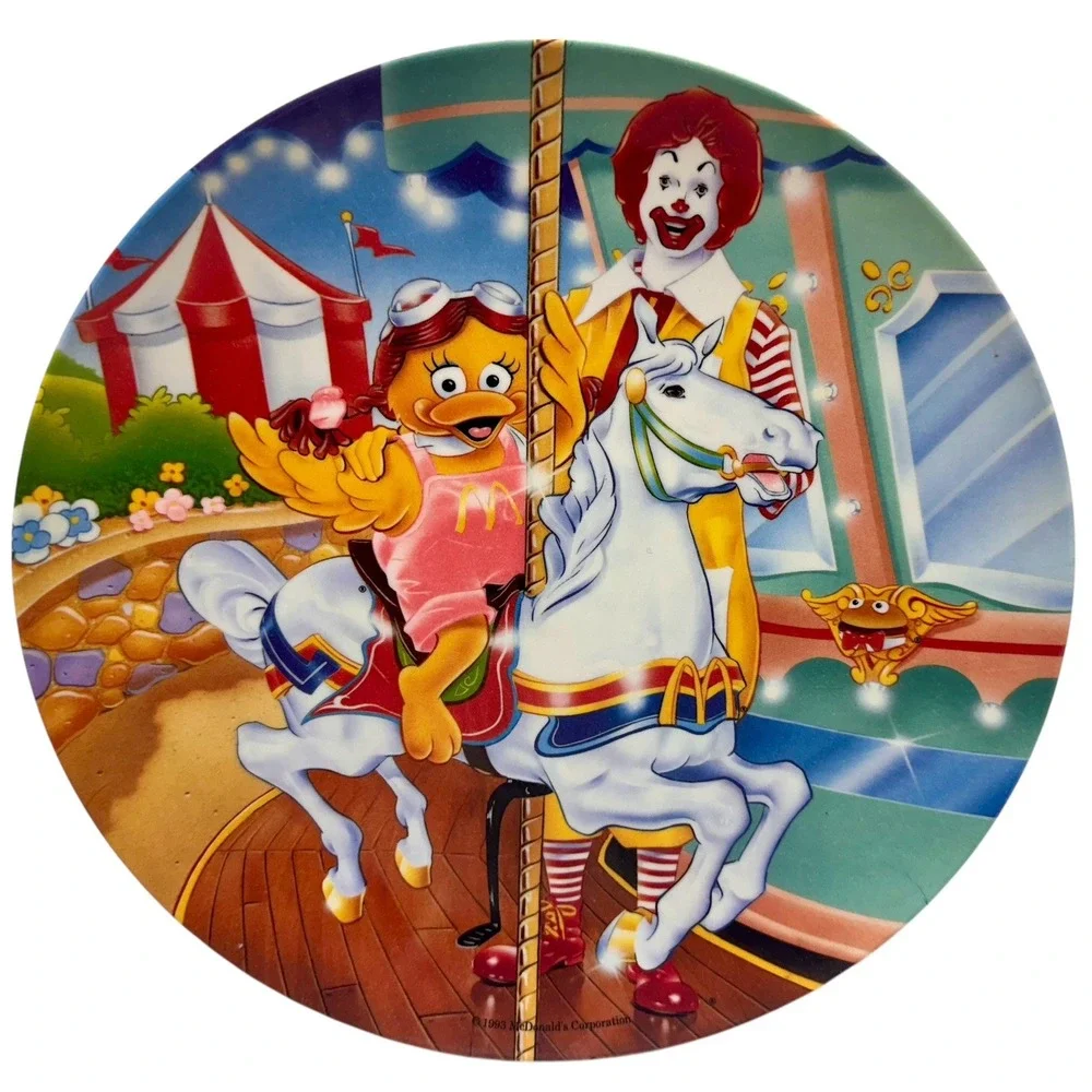 Vintage 1989 Set of 4‎ McDonalds Melamine Plates